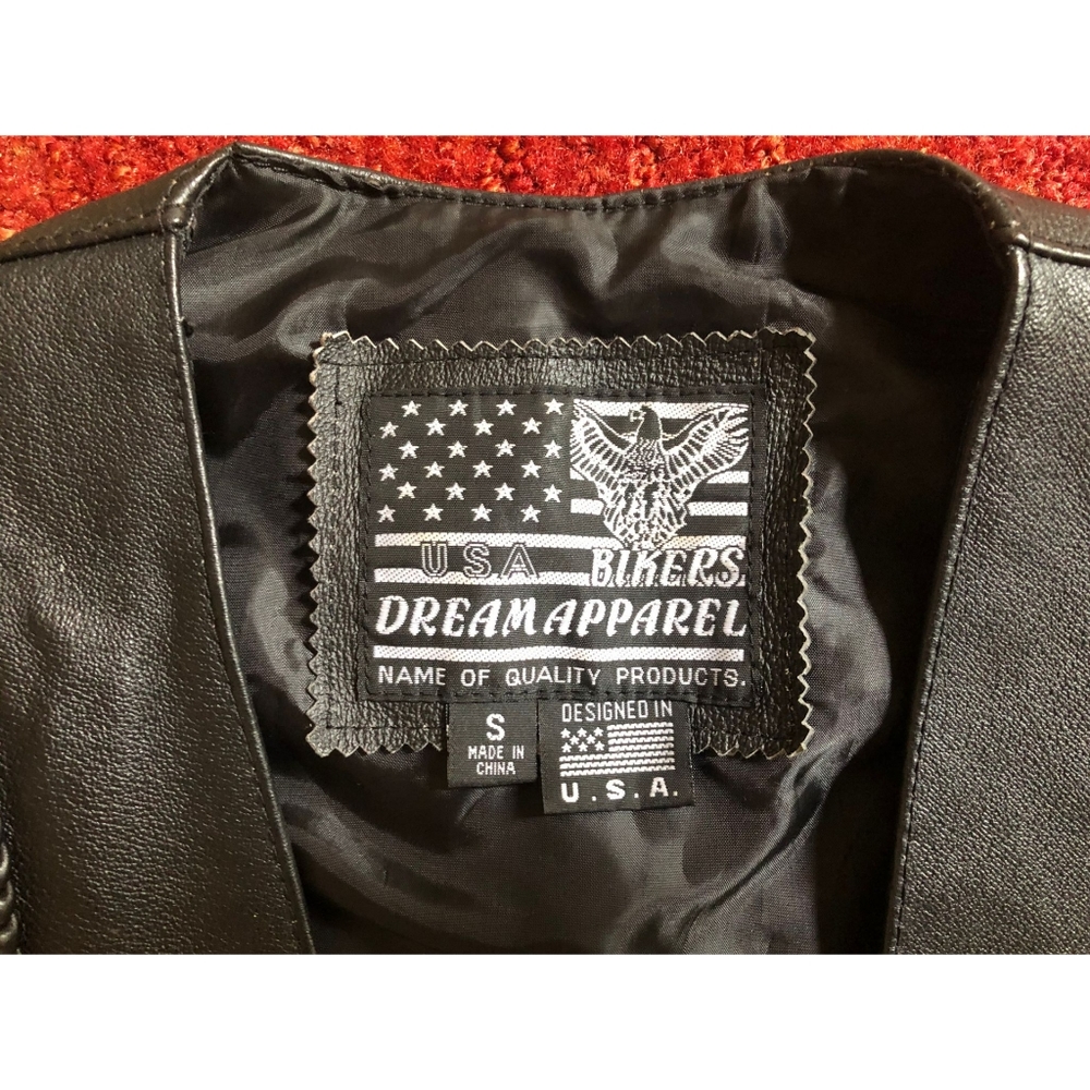 Dream Apparel Biker Leather Vest - Picture 4 of 5